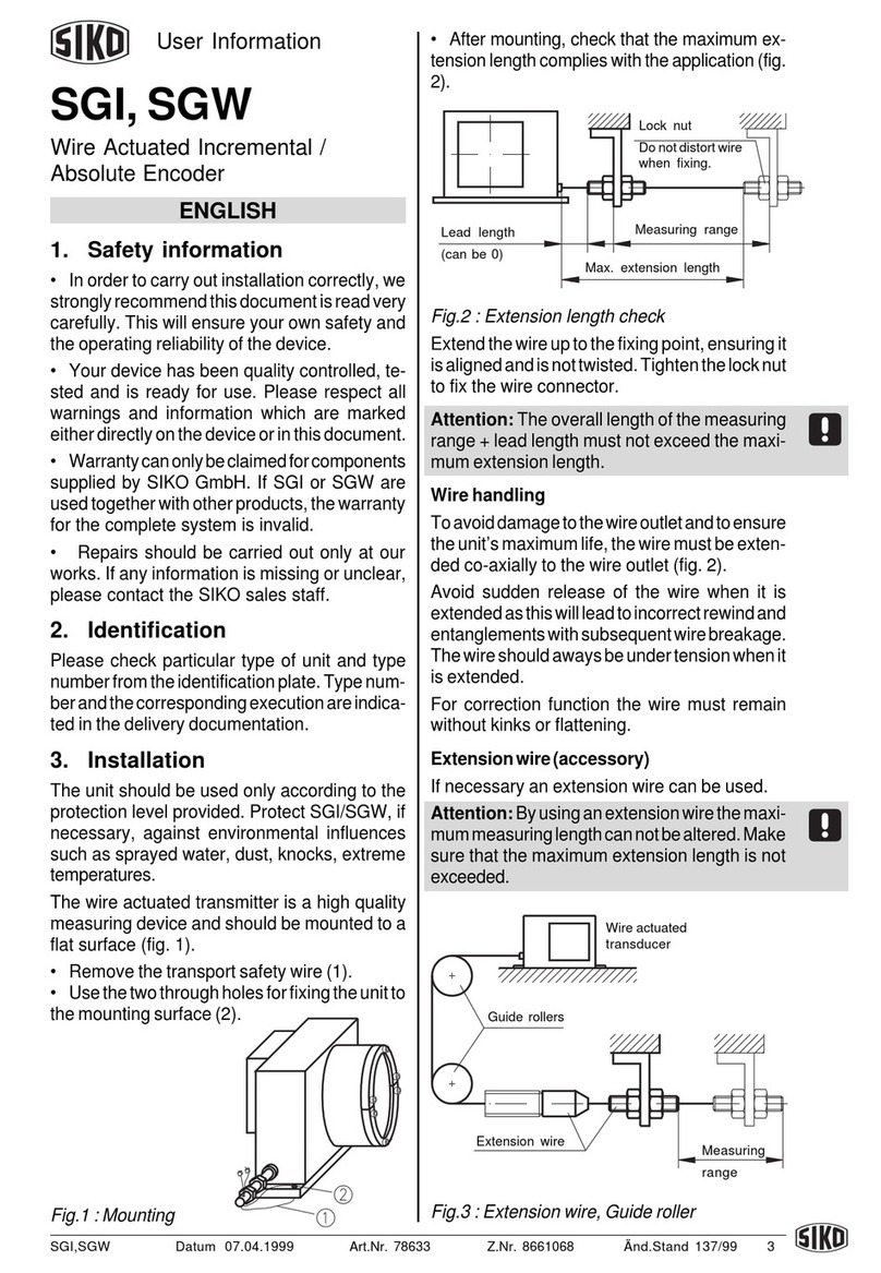 Siko SGI Operation manual
