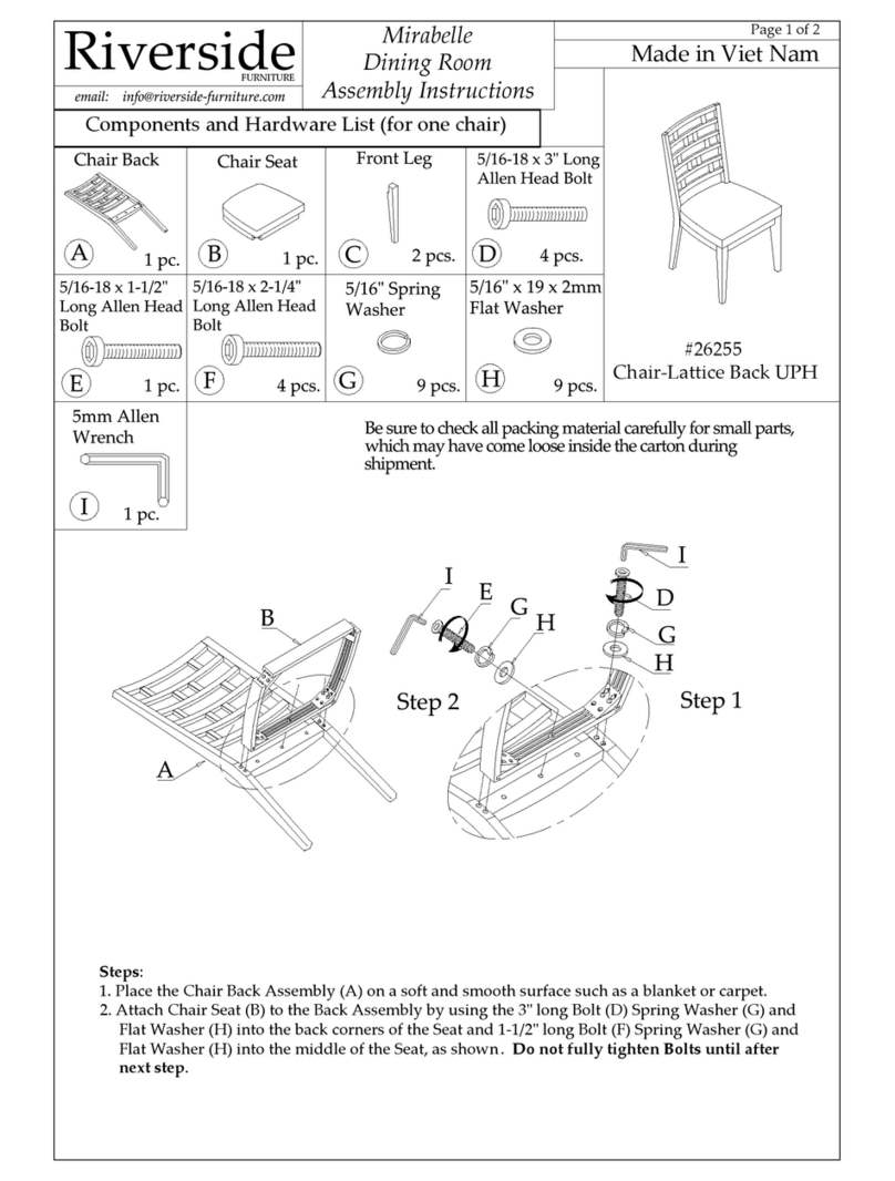 Riverside Furniture Mirabelle Assembly instructions