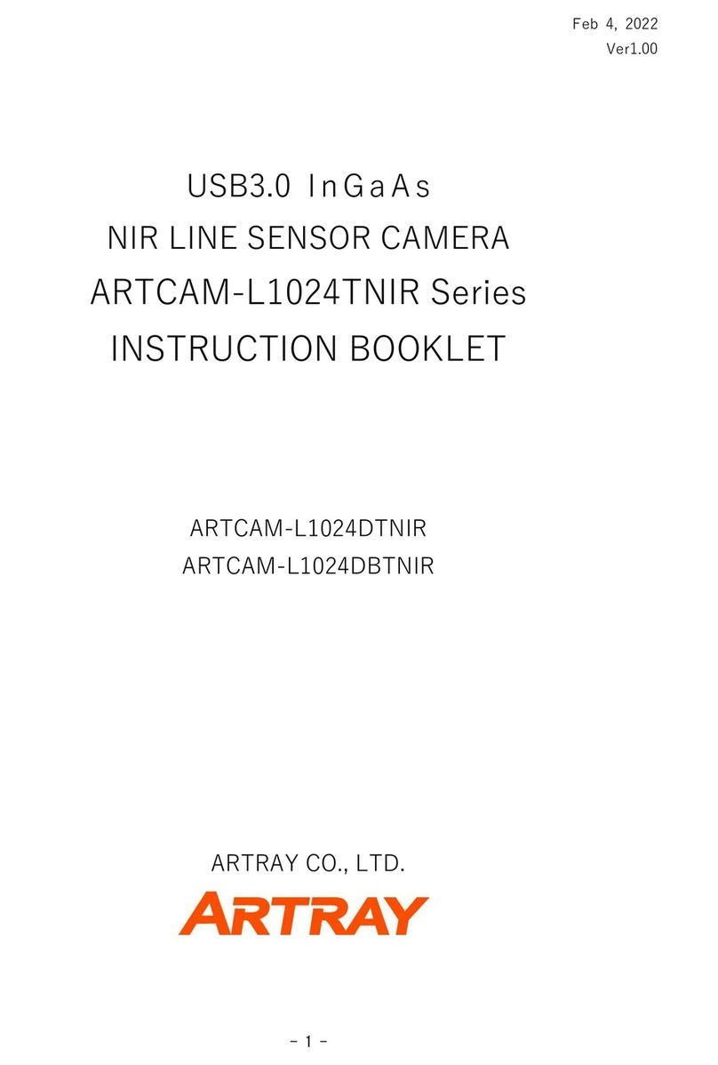 ARTRAY ARTCAM-L1024TNIR Series Instruction booklet