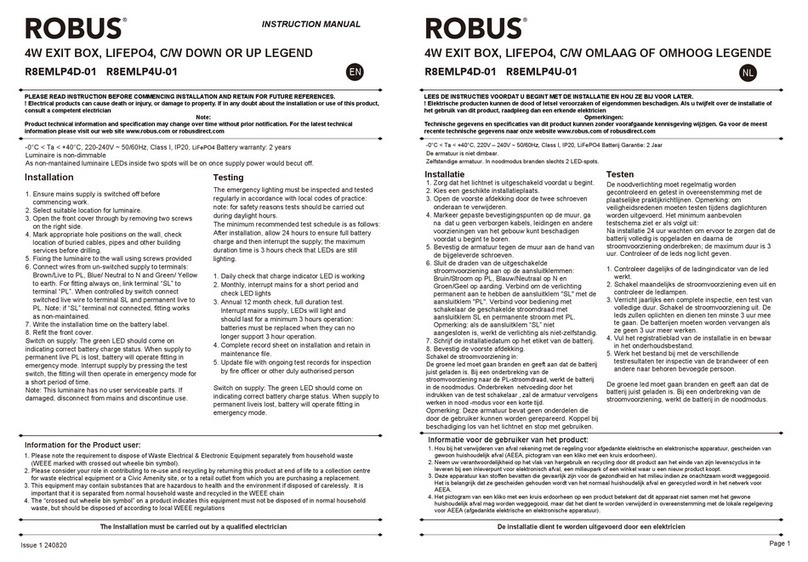 Robus R8EMLP4D-01 instruction manual