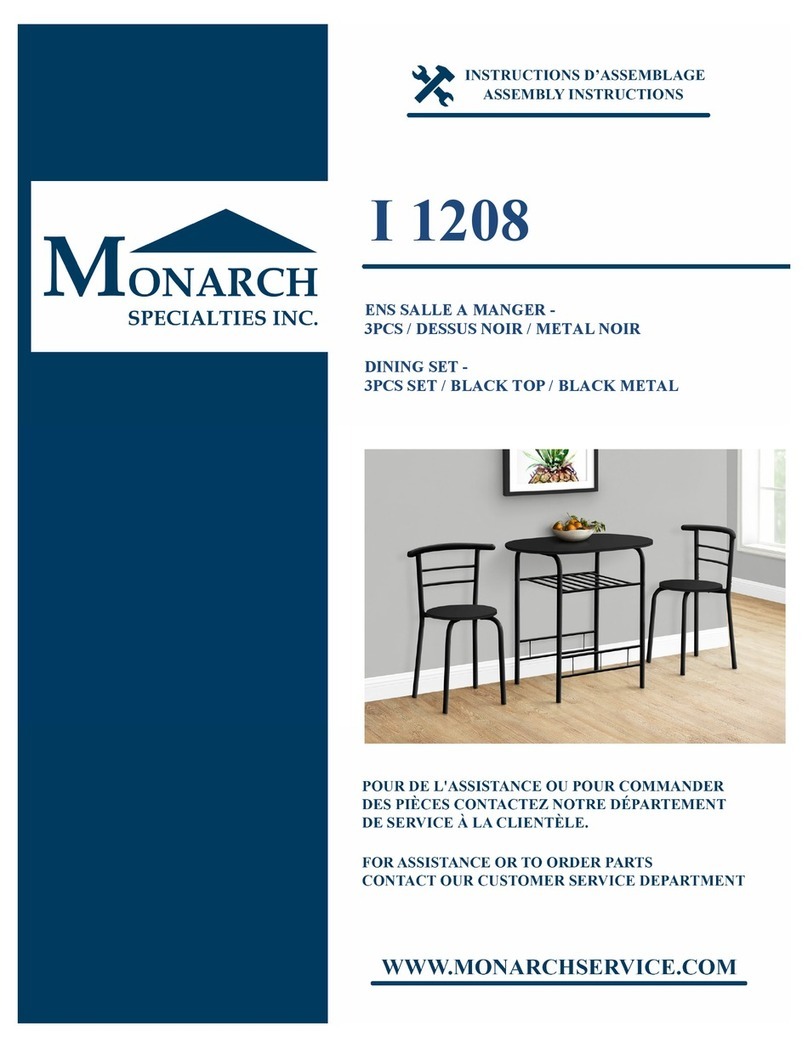 Monarch Specialties I 1208 User manual Monarch Specialties I 1208 User manual