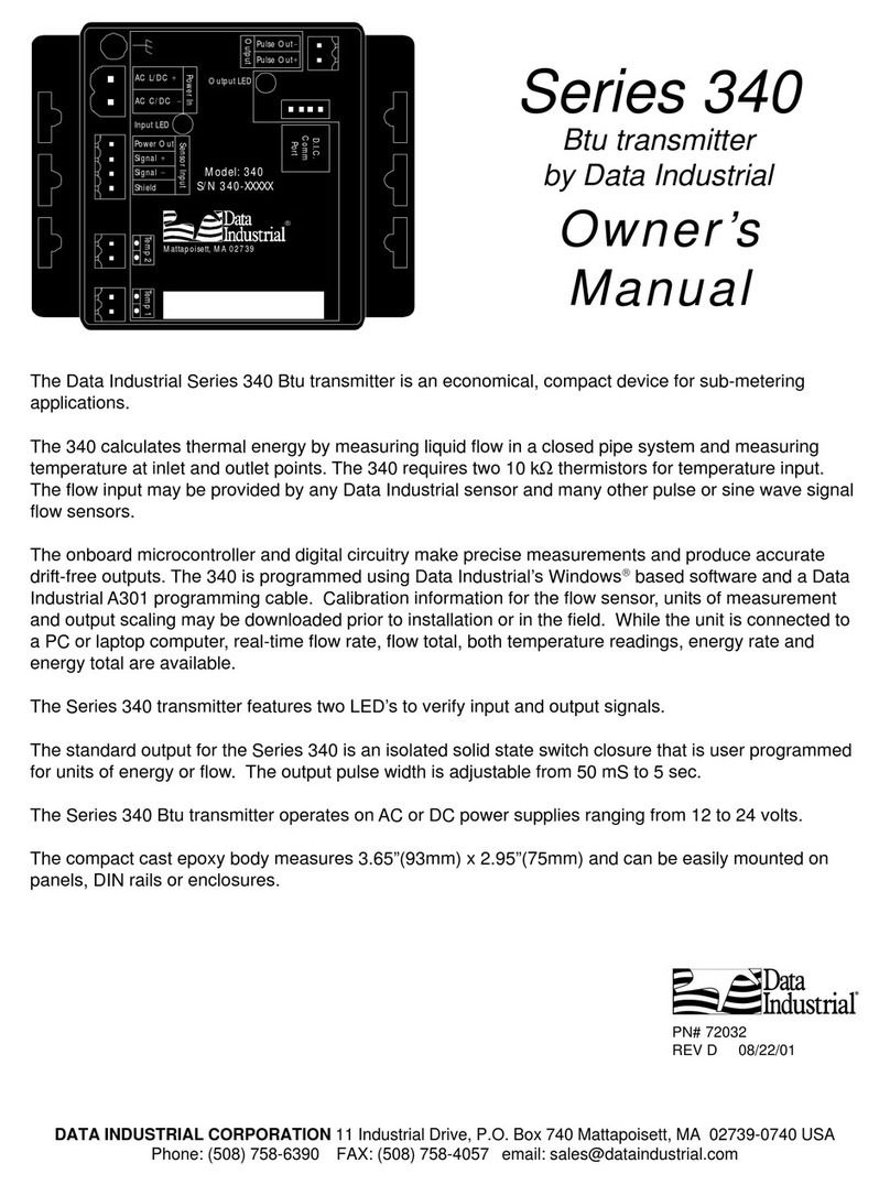Data Industrial 340 Series owner's manual