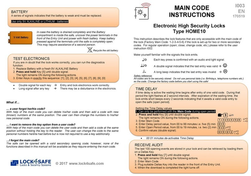 Lock4Safe HOME10 User manual