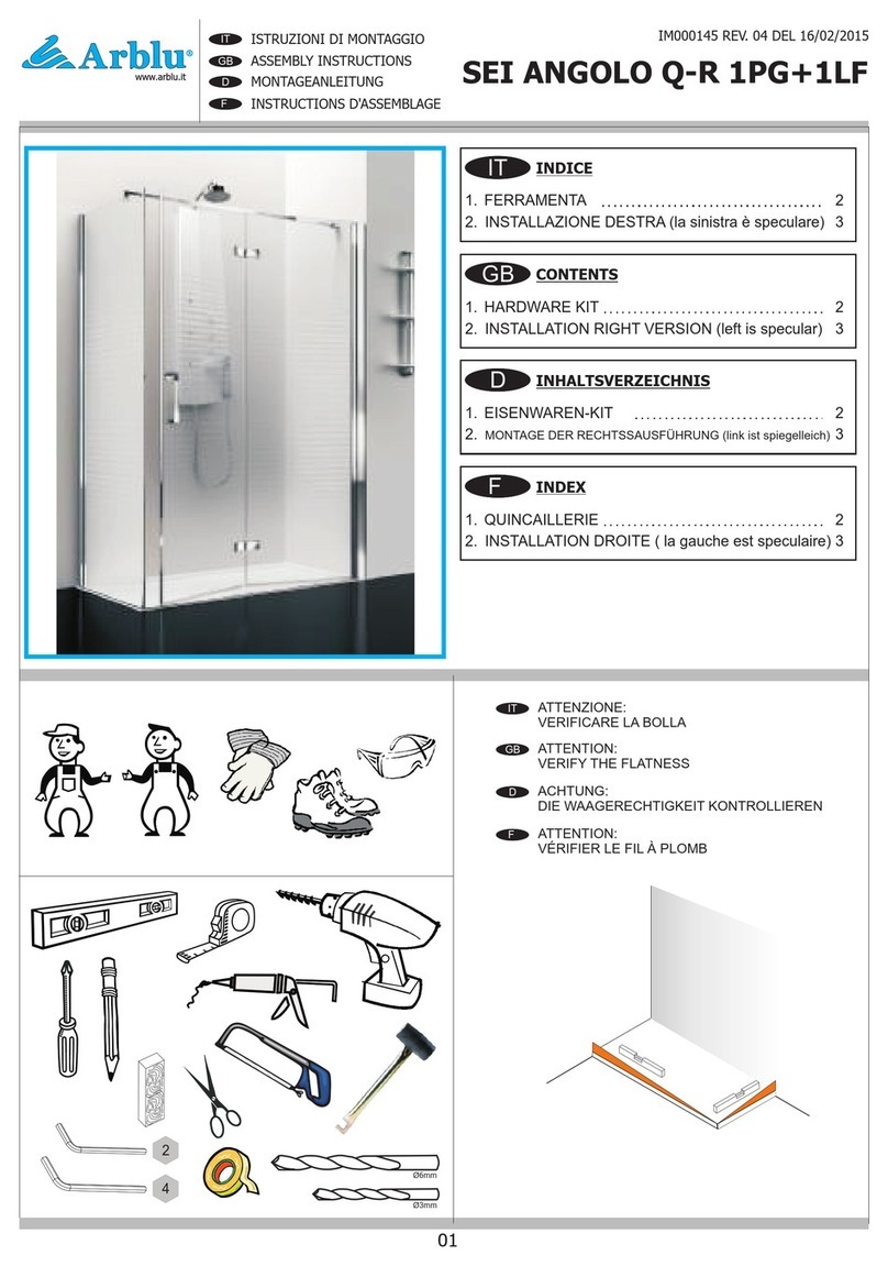 Arblu SEI ANGOLO Q-R 1PG+1LF User manual