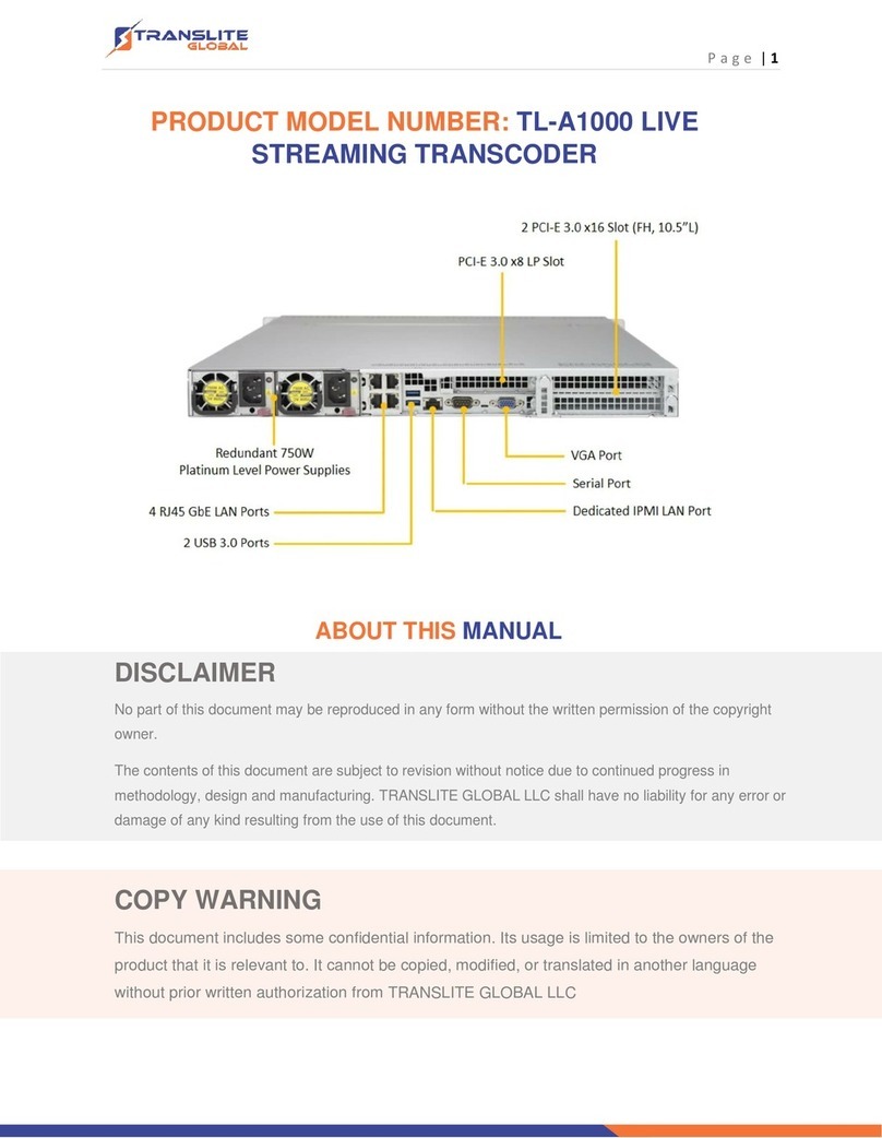 TransLite TL-A1000 User manual