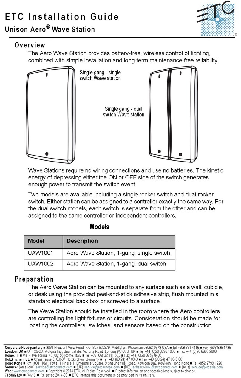 ETC Aero Wave Station User manual ETC Aero Wave Station User manual