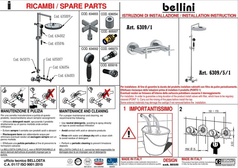 BELLOSTA bellini 6309/1 Installation instruction