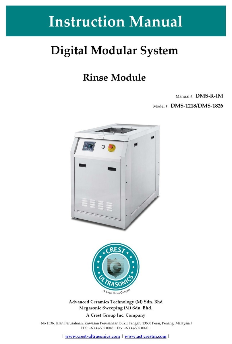 CREST ULTRASONICS DMS-1218 instruction manual