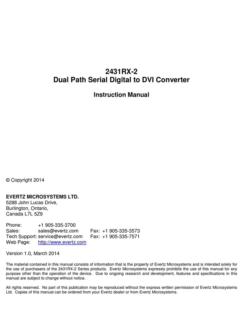 evertz 2431RX-2 instruction manual