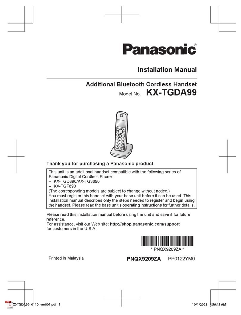 Panasonic KX-TGDA99 installation manual
