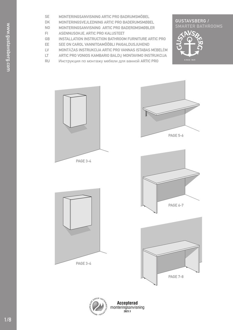 Gustavsberg ARTIC PRO GB71ACSC6070 Installation instruction Gustavsberg ARTIC PRO GB71ACSC6070 Installation instruction