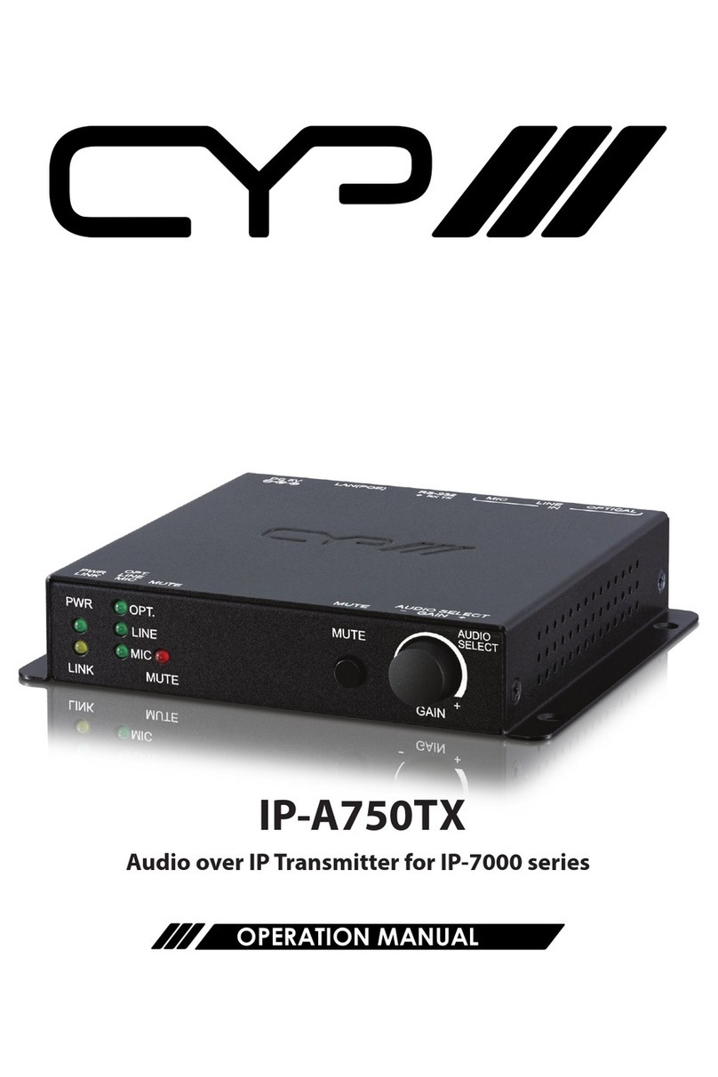 CYP IP-A750TX Operation manual