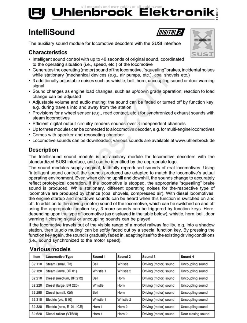 Uhlenbrock Elektronik IntelliSound manual