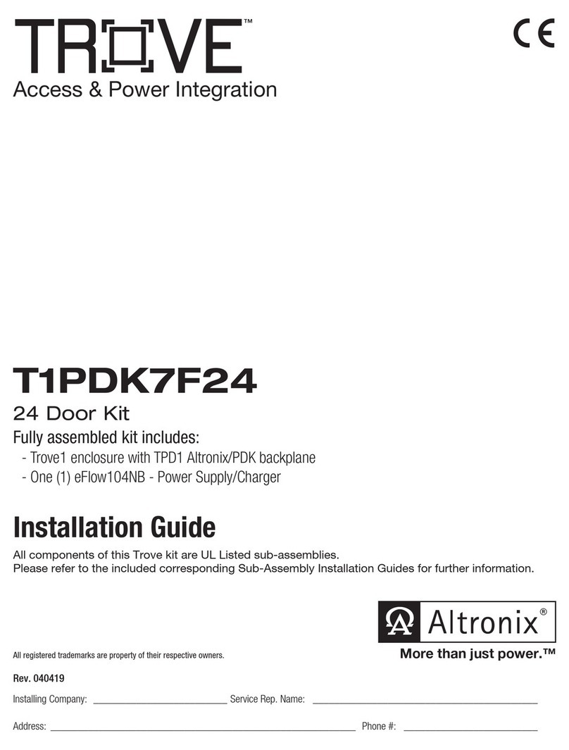 Altronix Trove T1PDK7F24 User manual