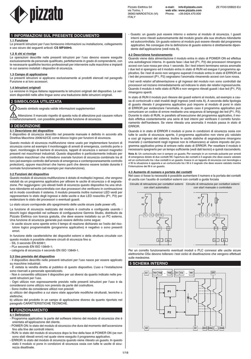 pizzato CS MP309-0 User manual