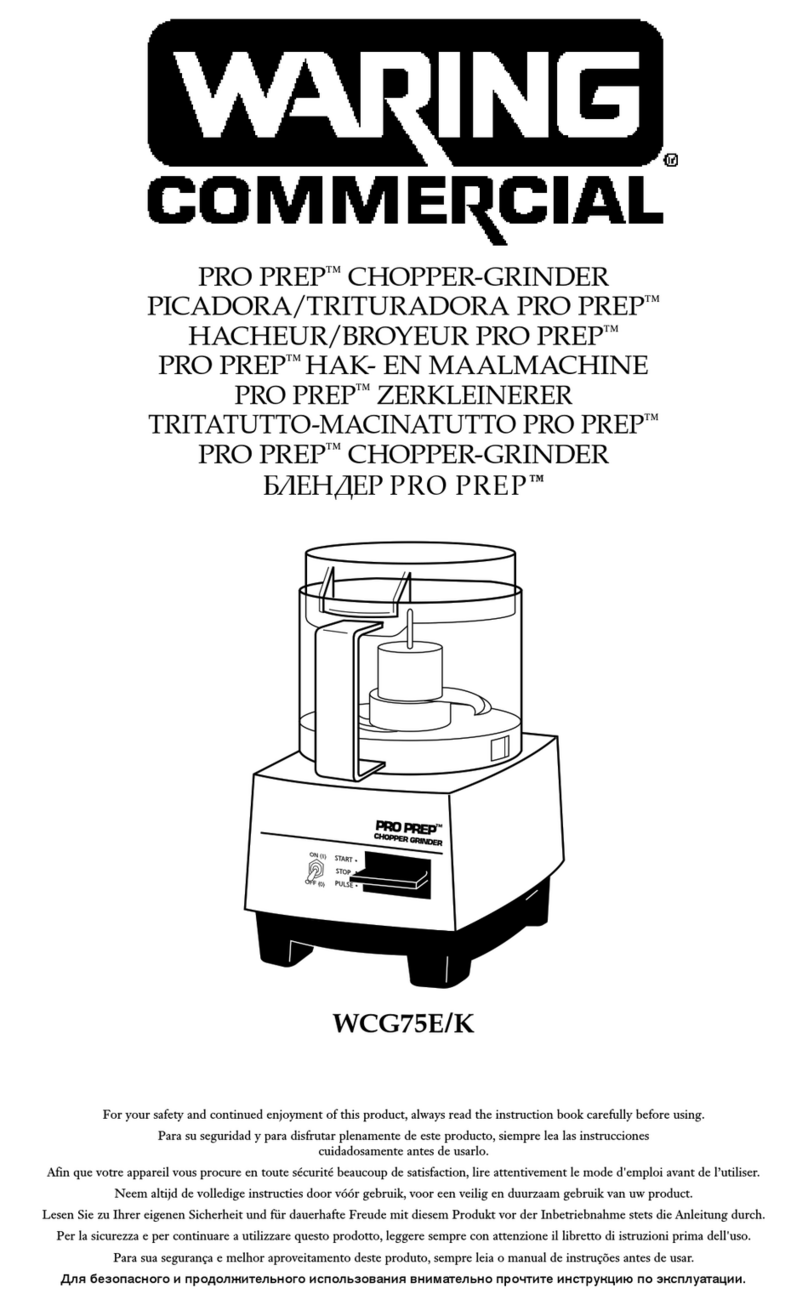 Waring PRO PREP WCG75E/K User manual Waring PRO PREP WCG75E/K User manual