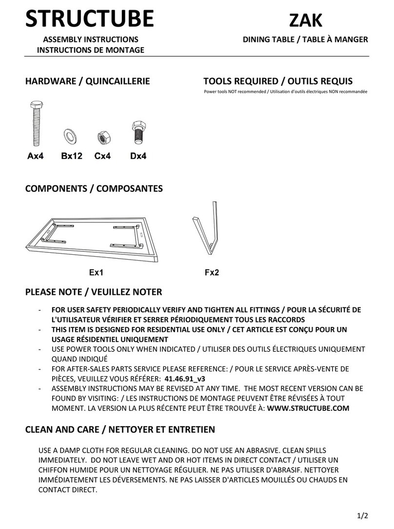 STRUCTUBE ZAK User manual