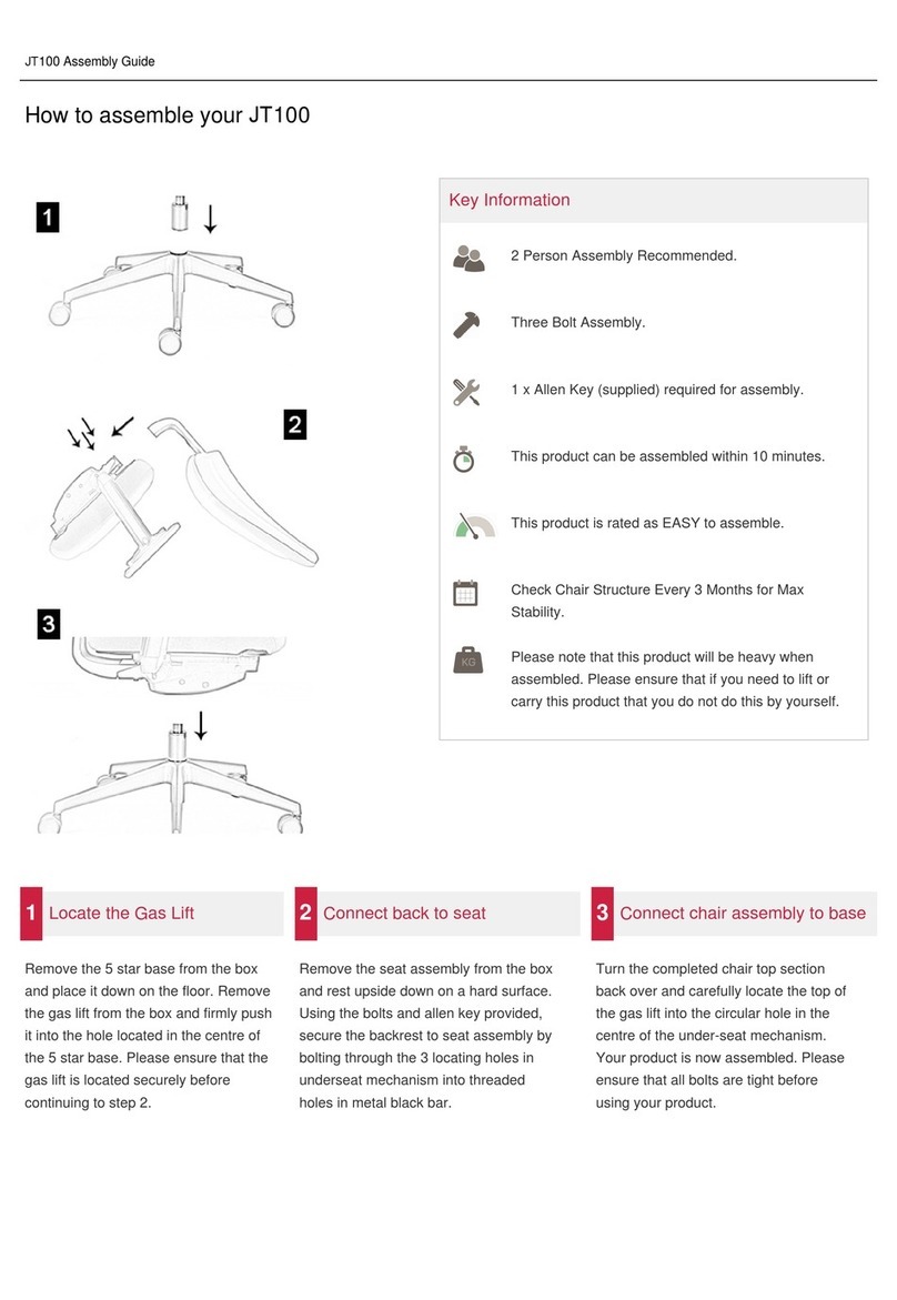 Posturite JT100 Assembly guide