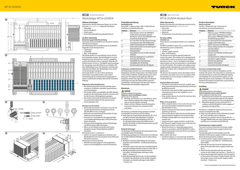 turck MT16-2G/MSA User manual