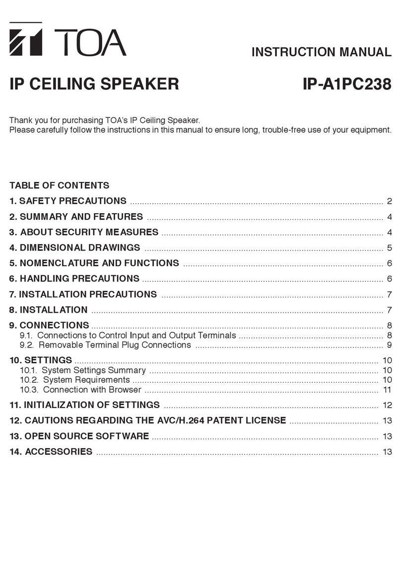 Toa IP-A1PC238 User manual