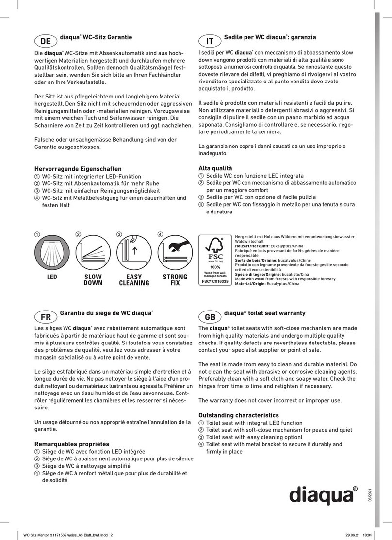 DIAQUA Menton LED Slow Down 31171562 manual