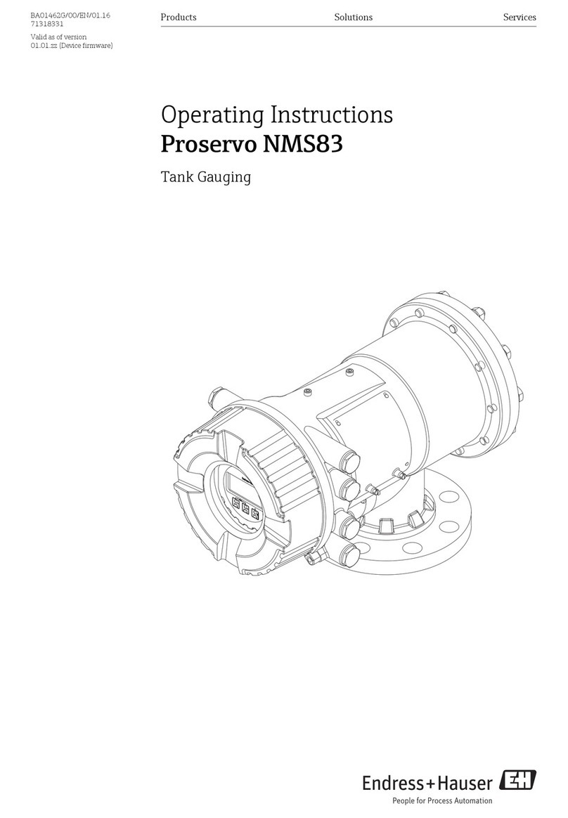 Endress+Hauser Proservo NMS83 User manual