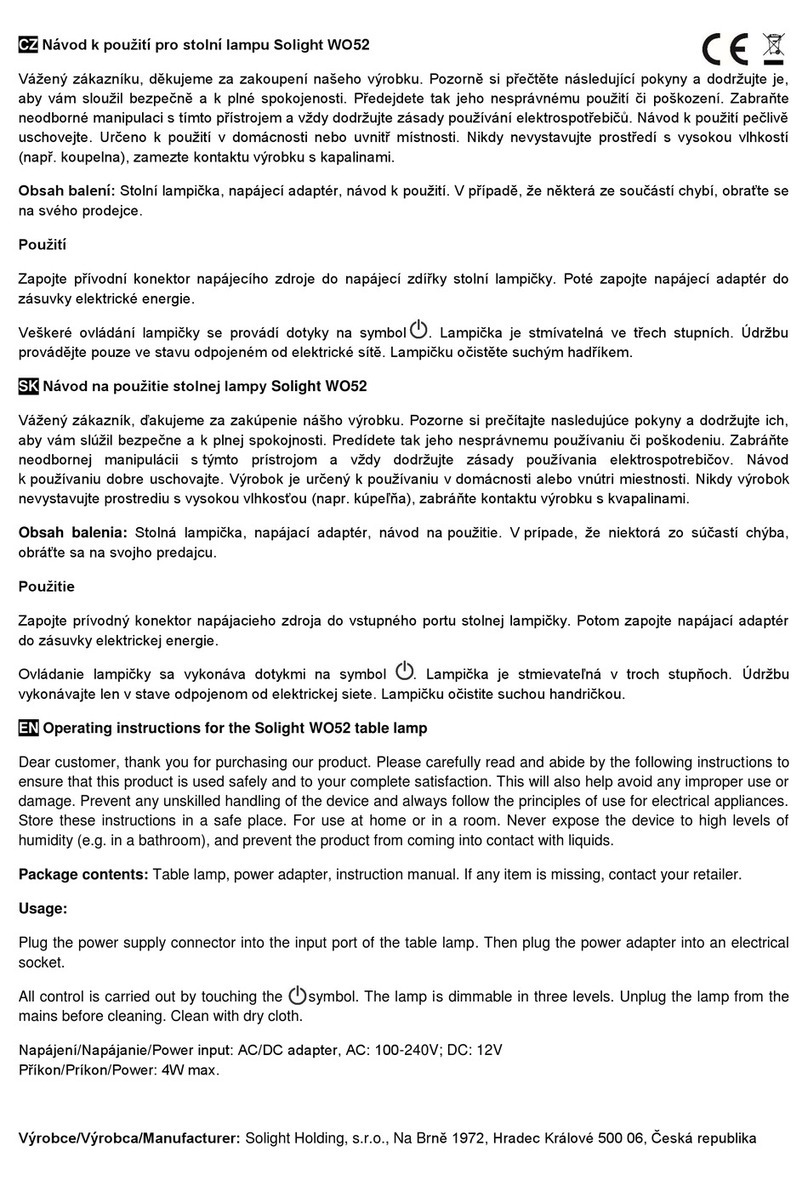Solight WO52 User manual