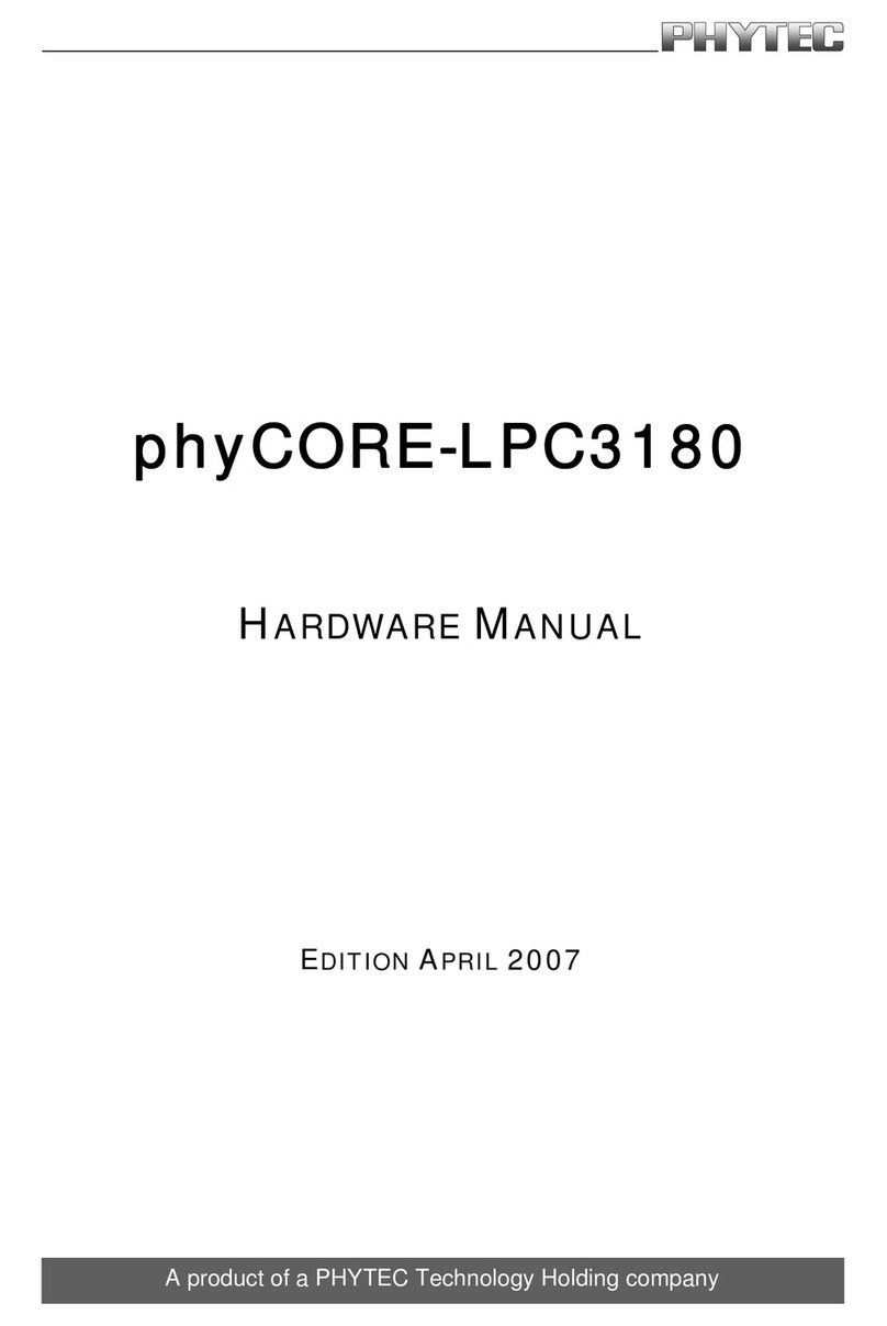 Phytec phyCORE-LPC3180 Hardware manual Phytec phyCORE-LPC3180 Hardware manual