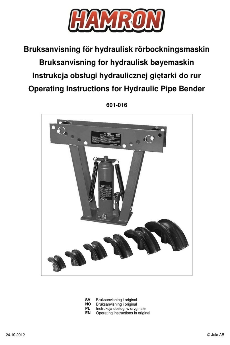Hamron 601-016 operating instructions