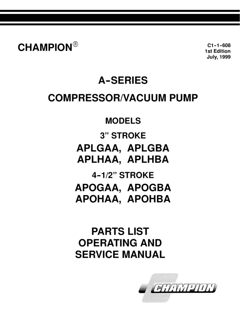 Champion A Series Operating and service manual