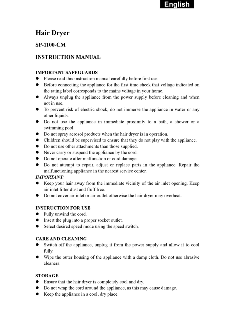 SAPIRHOME SP-1100-CM instruction manual