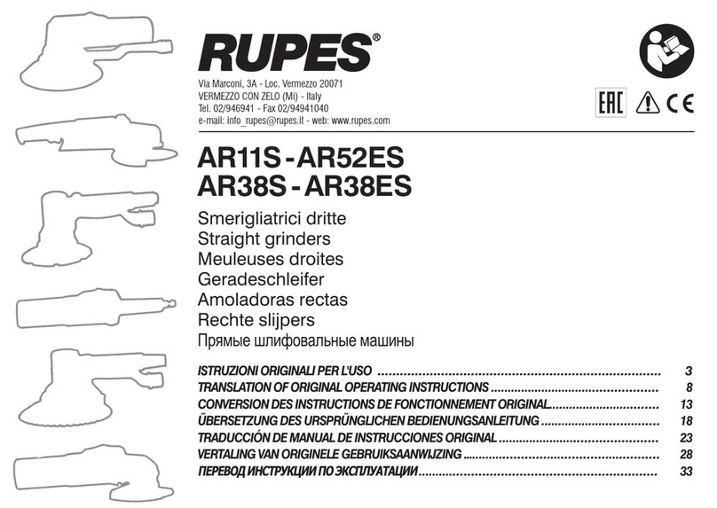 Rupes AR11S Translation of original operating instructions