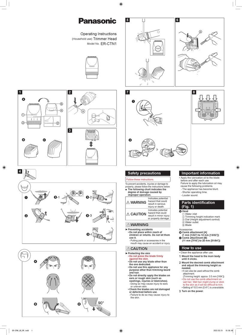 Panasonic ER-CTN1 operating instructions