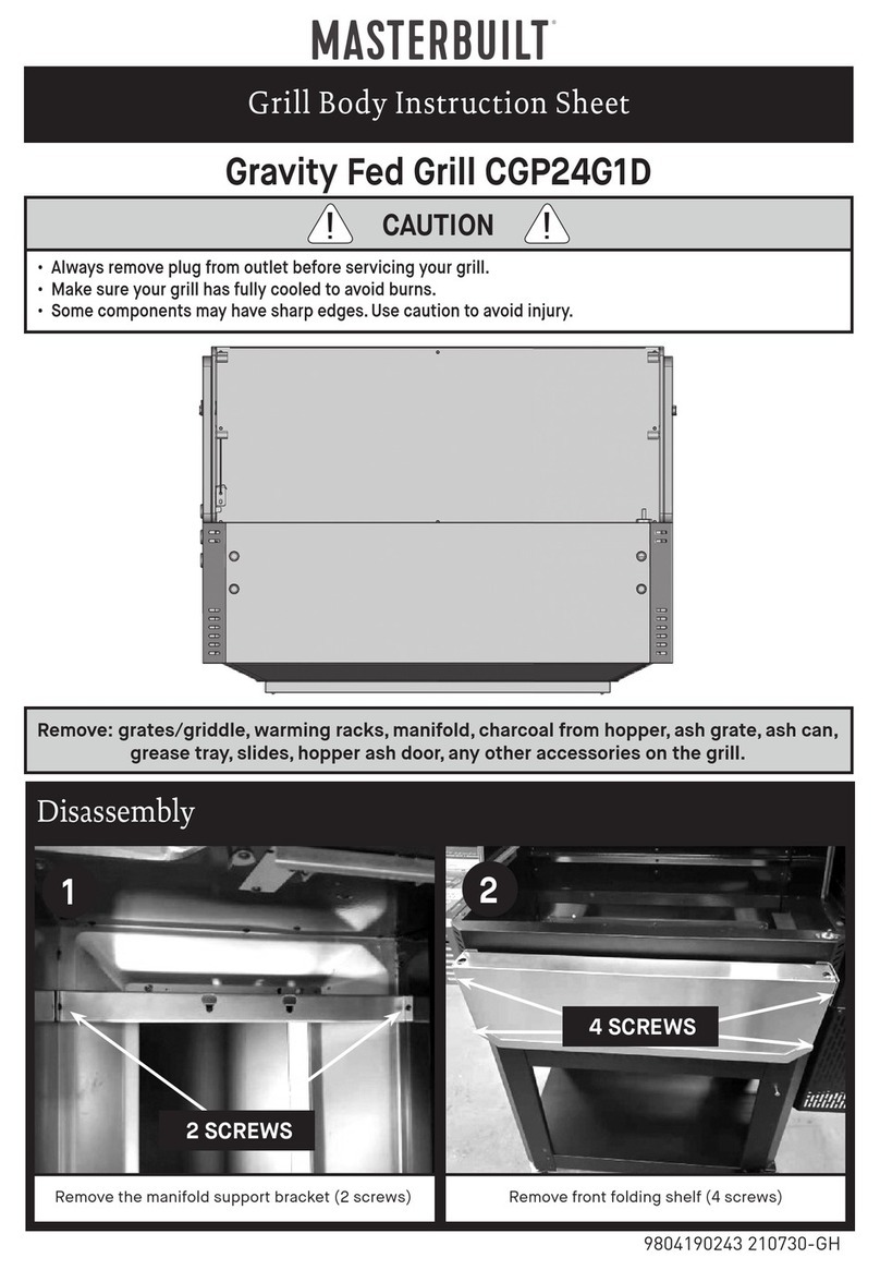 Masterbuilt CGP24G1D instruction sheet