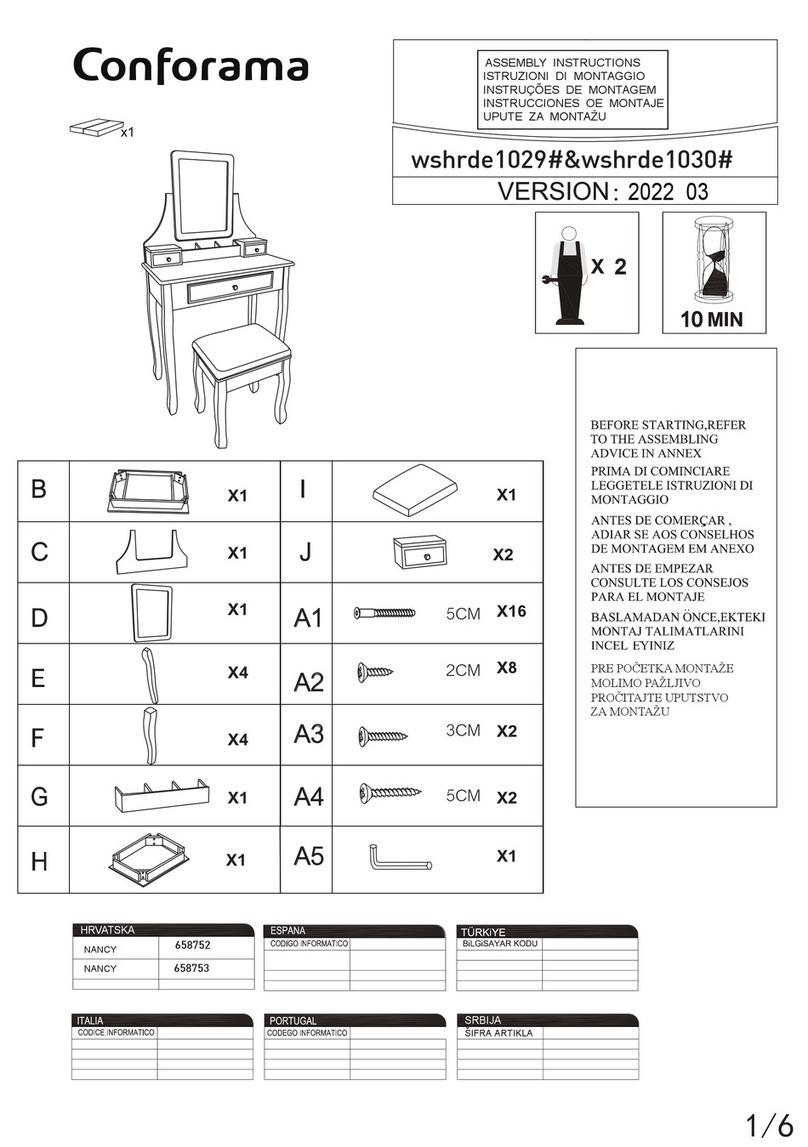 CONFORAMA wshrde1029 User manual