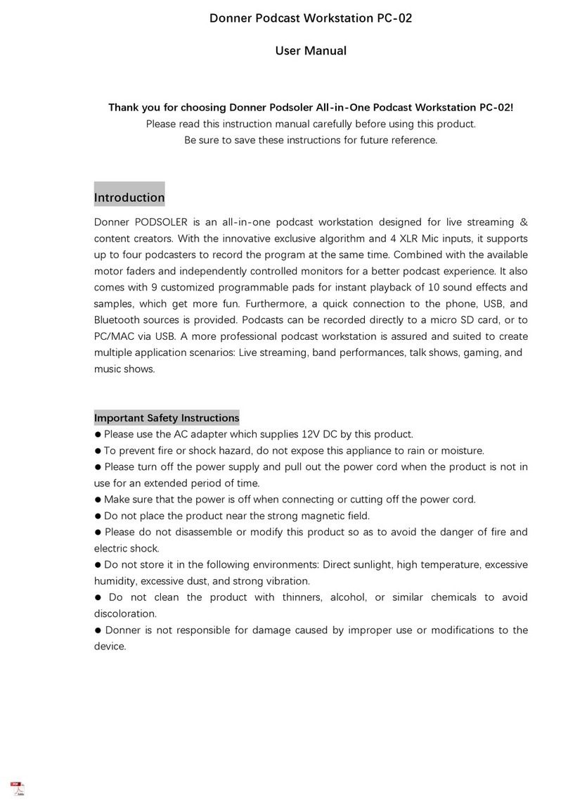 Donner PODSOLER PC-02 user manual