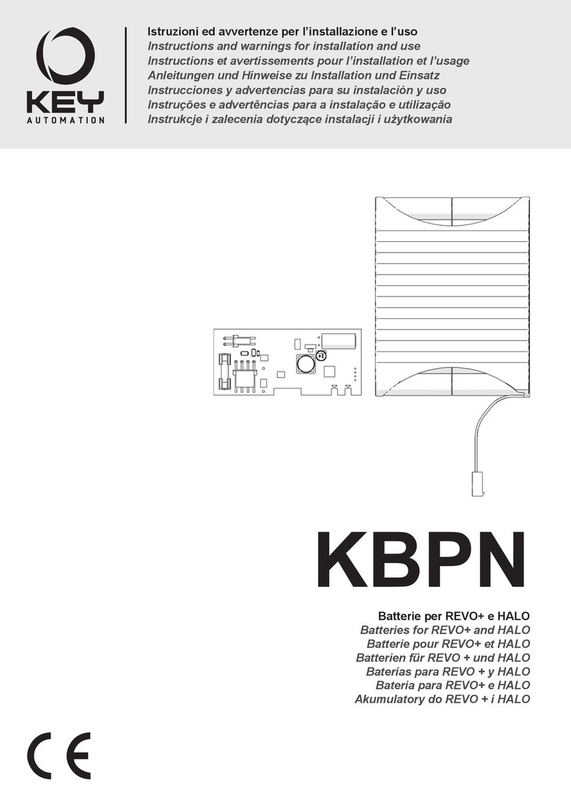 Keyautomation KBPN Instructions and warnings for installation and use Keyautomation KBPN Instructions and warnings for installation and use