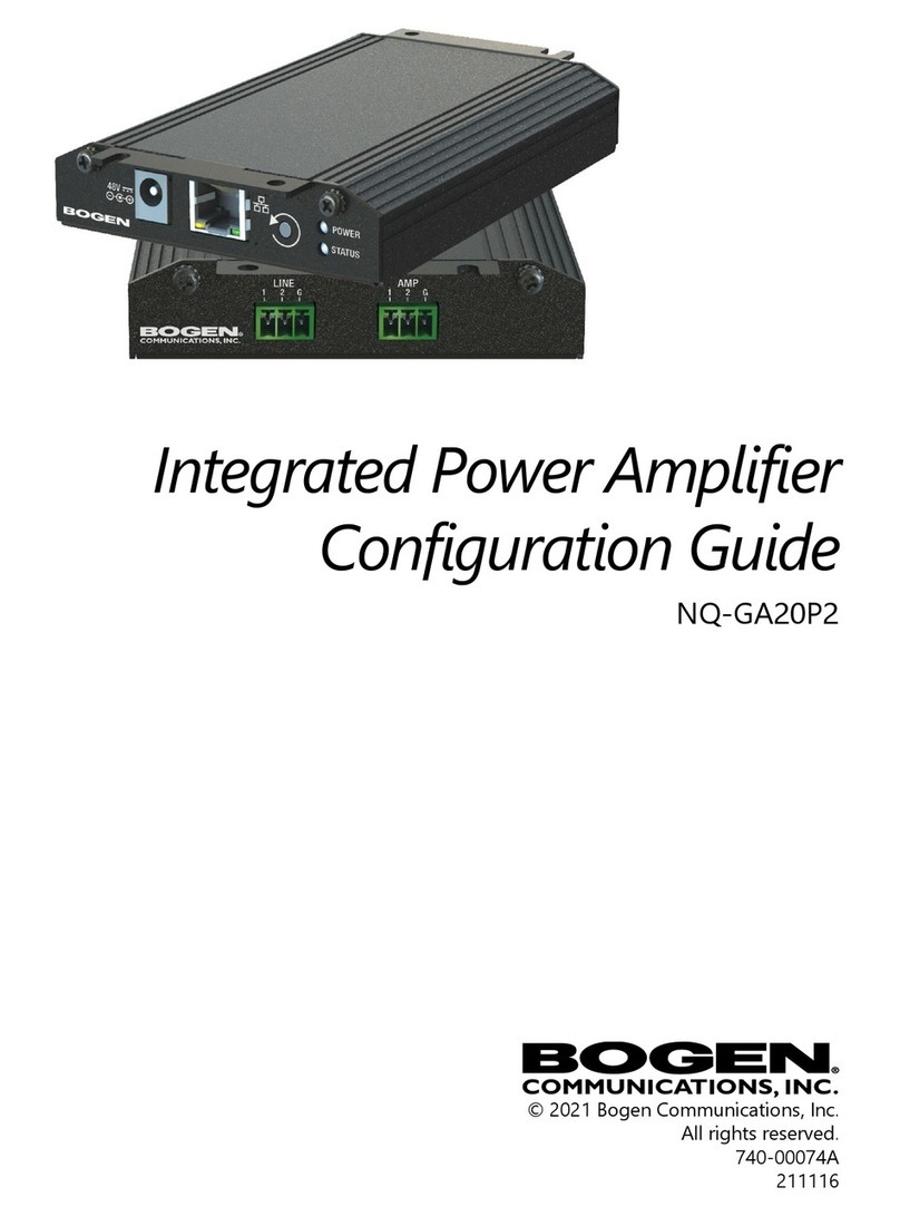 Bogen NYQUIST NQ-GA20P2 Configuration guide