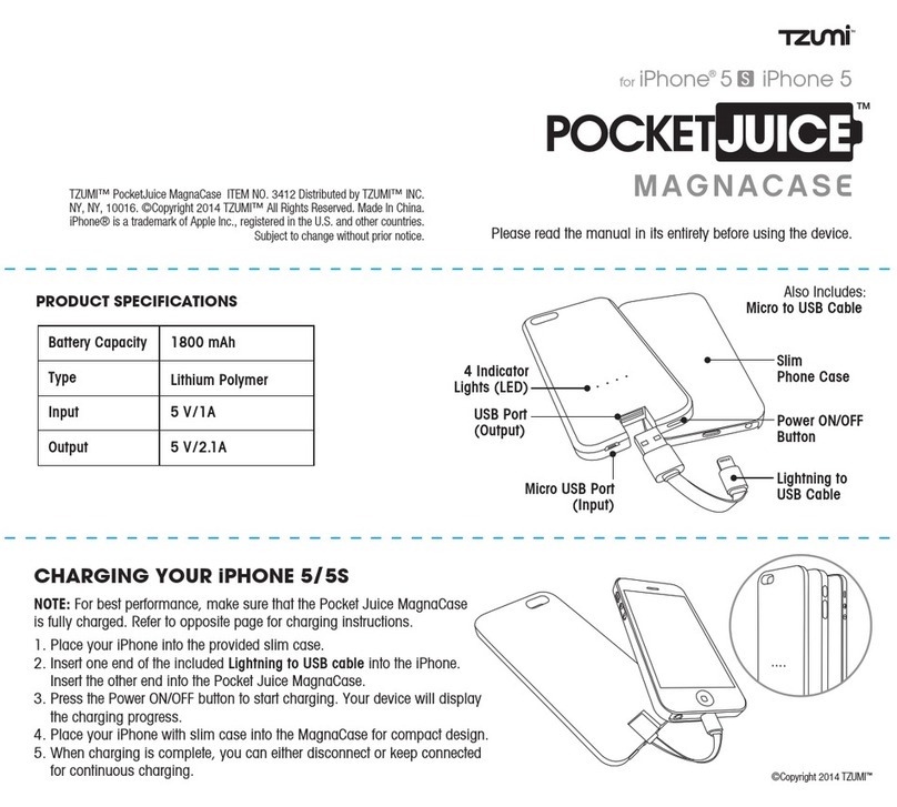 TZUMI PocketJuice MAGNACASE quick guide