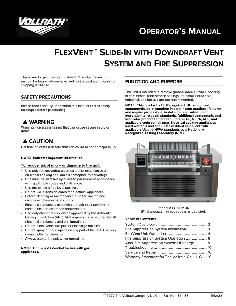 Vollrath FLEXVENT FC-6DV-36 User manual Vollrath FLEXVENT FC-6DV-36 User manual