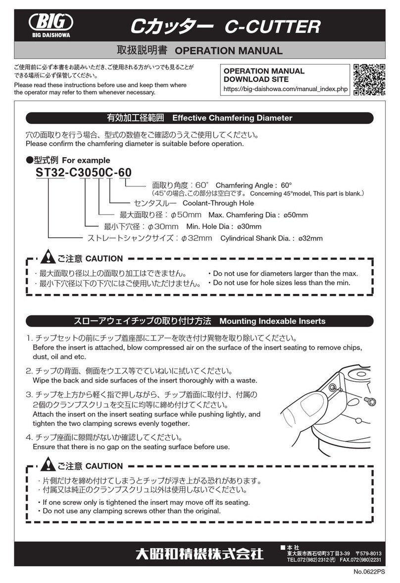Big Daishowa C0525C Operation manual