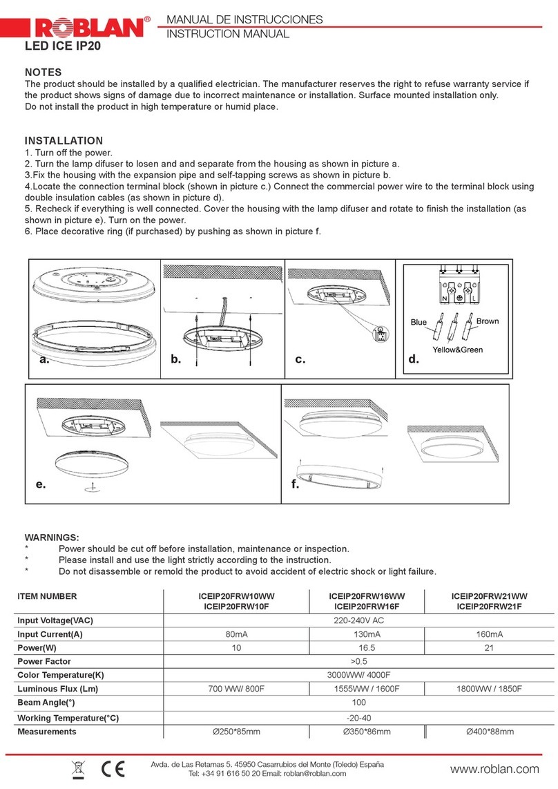 ROBLAN ICEIP20FRW10WW instruction manual