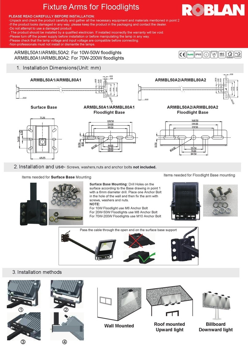 ROBLAN ARMBL50A1 installation instructions
