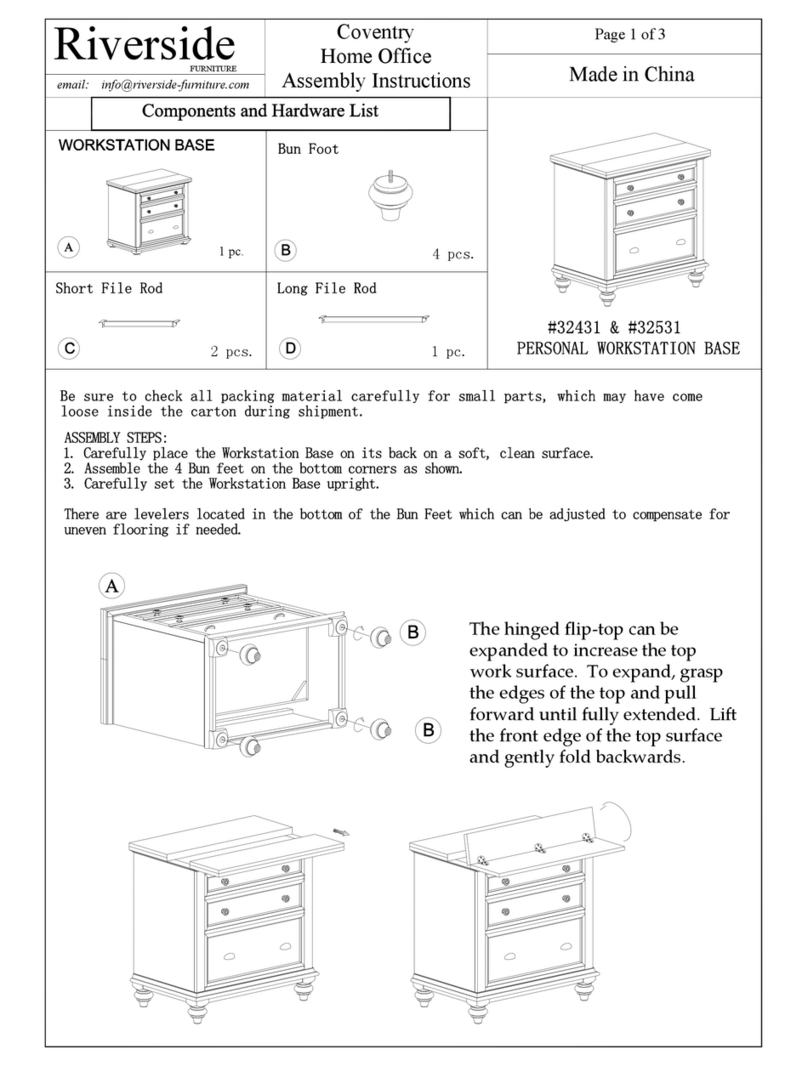 Riverside Furniture 32431 Assembly instructions Riverside Furniture 32431 Assembly instructions
