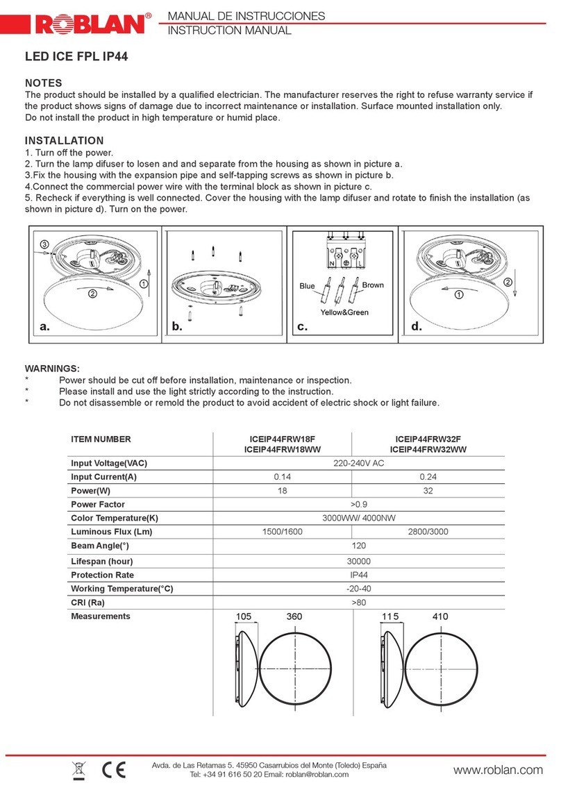 ROBLAN ICEIP44FRW18F instruction manual