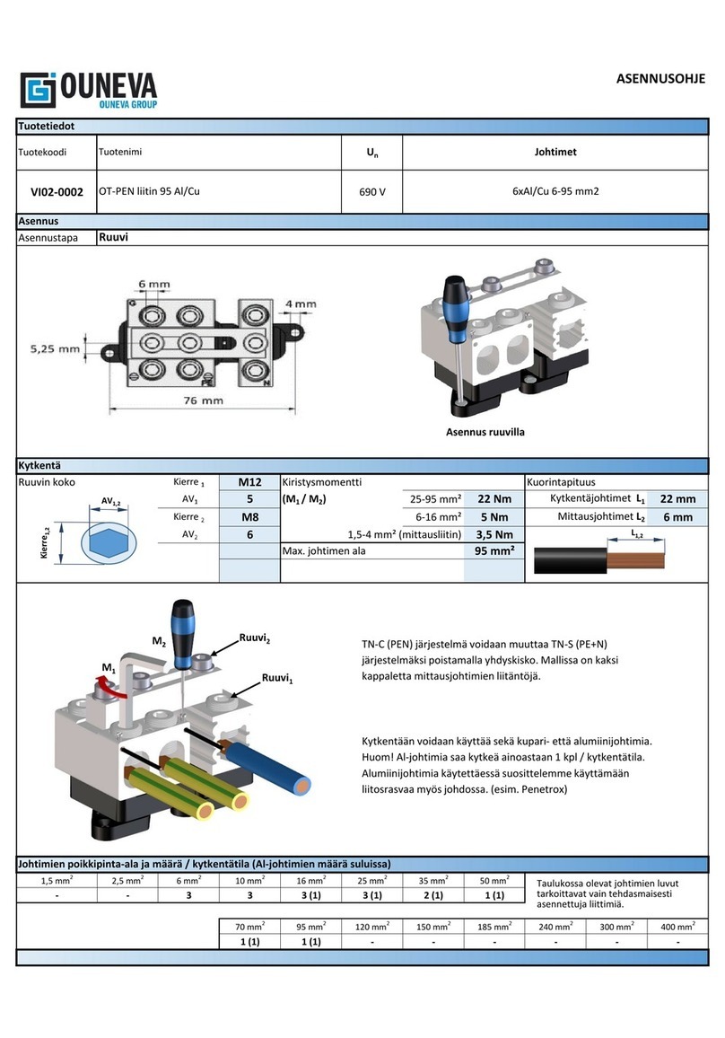 OUNEVA OT-PEN 95 Al/Cu installation guide OUNEVA OT-PEN 95 Al/Cu installation guide