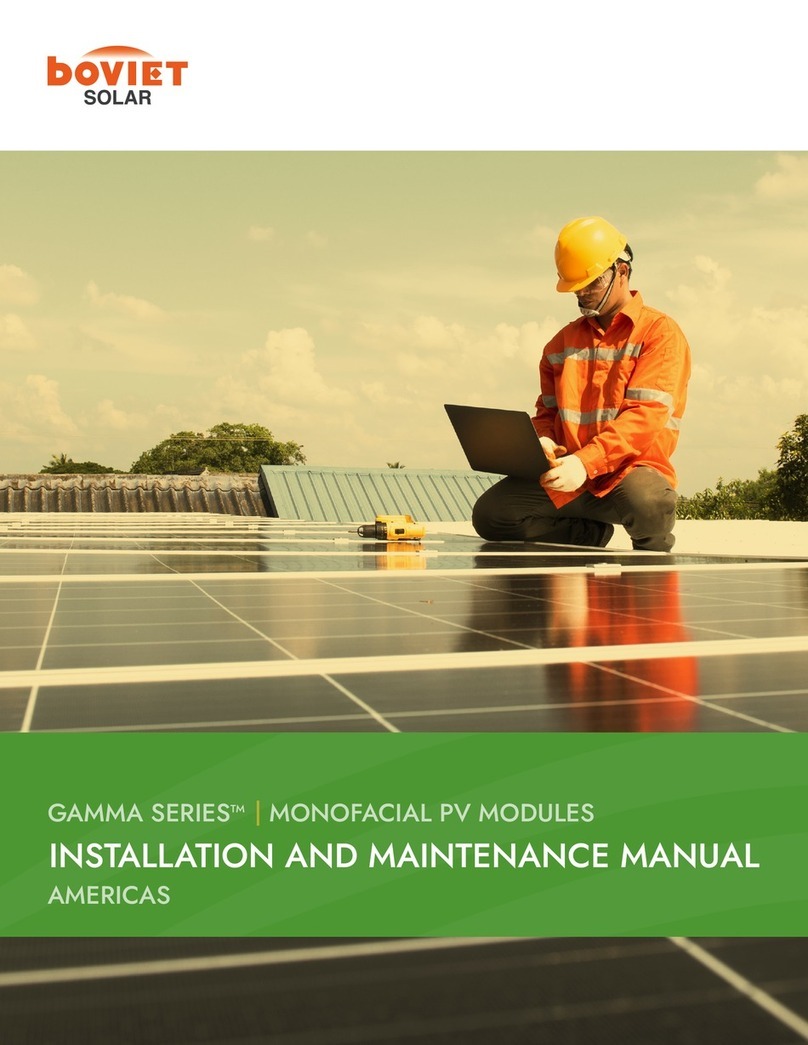 boviet SOLAR GAMMA Series Installation and maintenance manual boviet SOLAR GAMMA Series Installation and maintenance manual