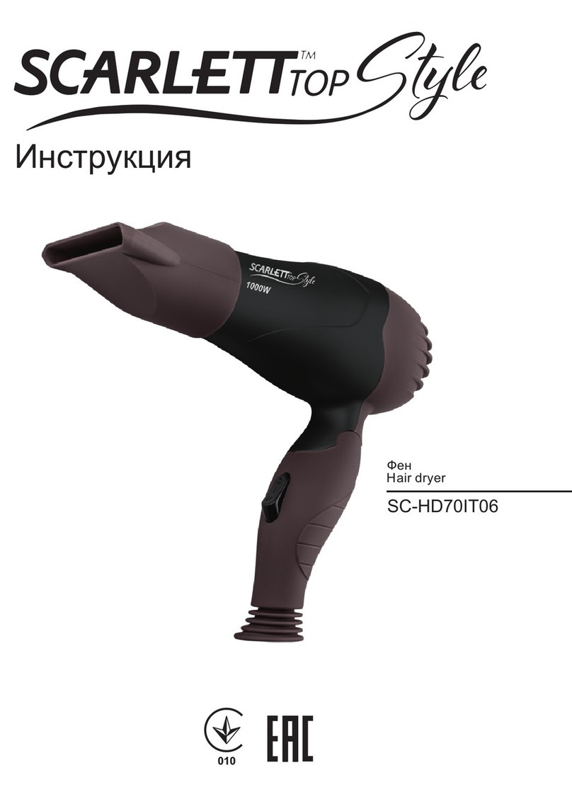 Scarlett Top Style SC-HD70IT06 User manual