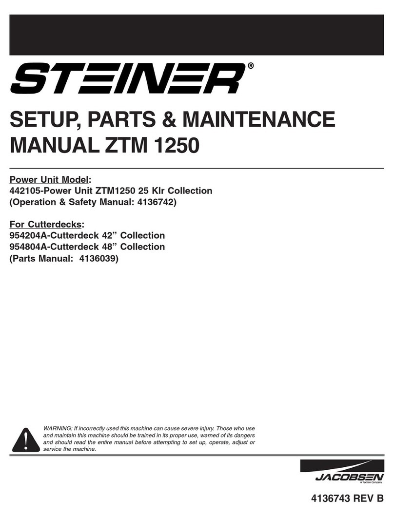Steiner ZTM 1250 Setup, parts & maintenance manual