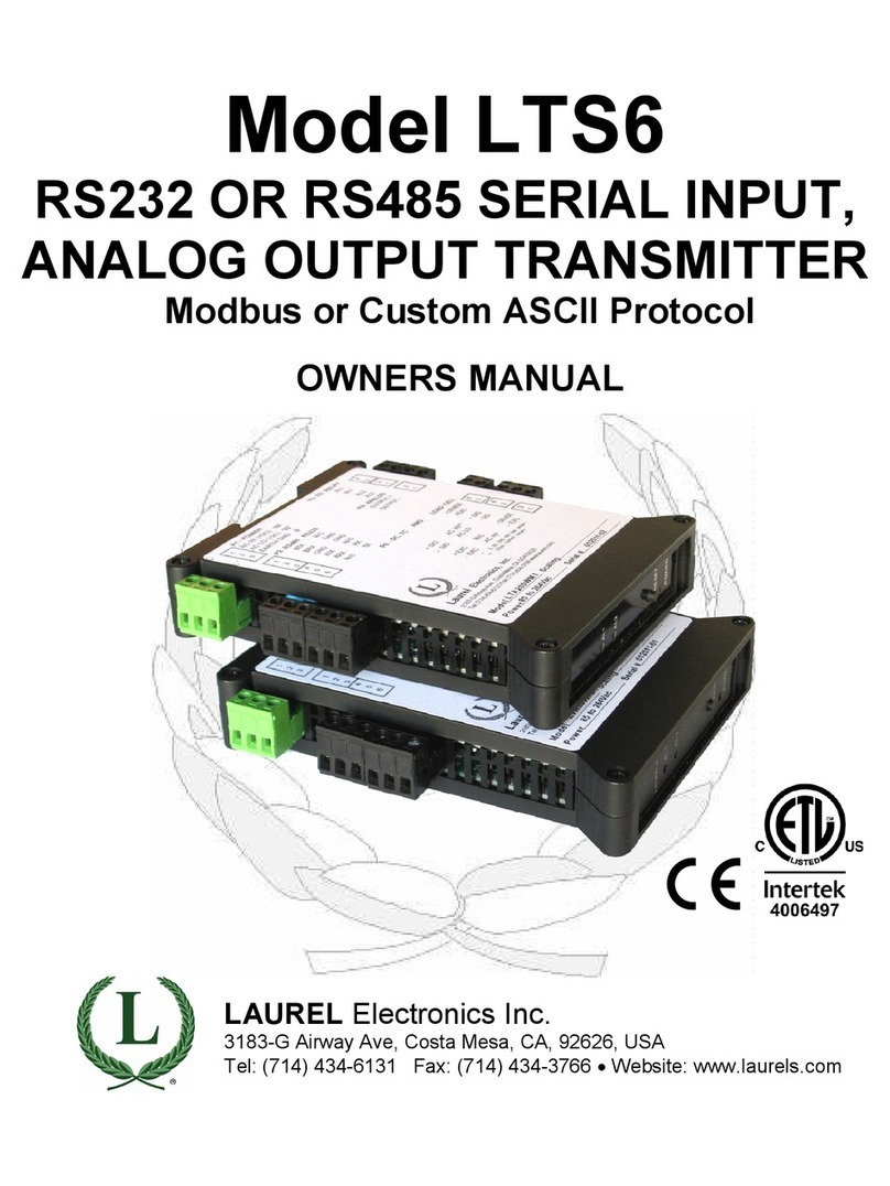LAUREL LTS6 Series owner's manual